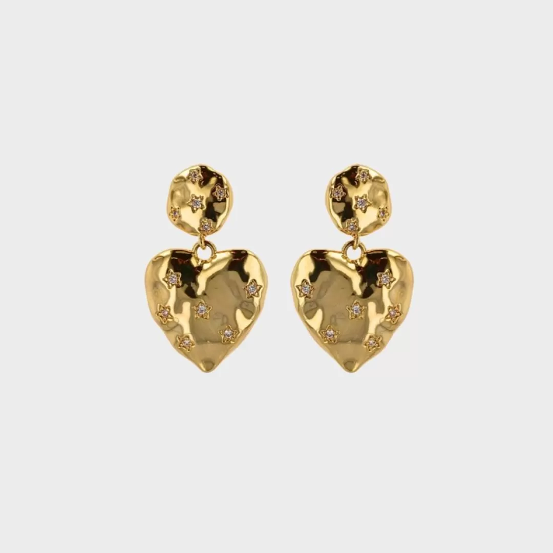 Cheap Winther Studio Heart Stone Øreringe Guld