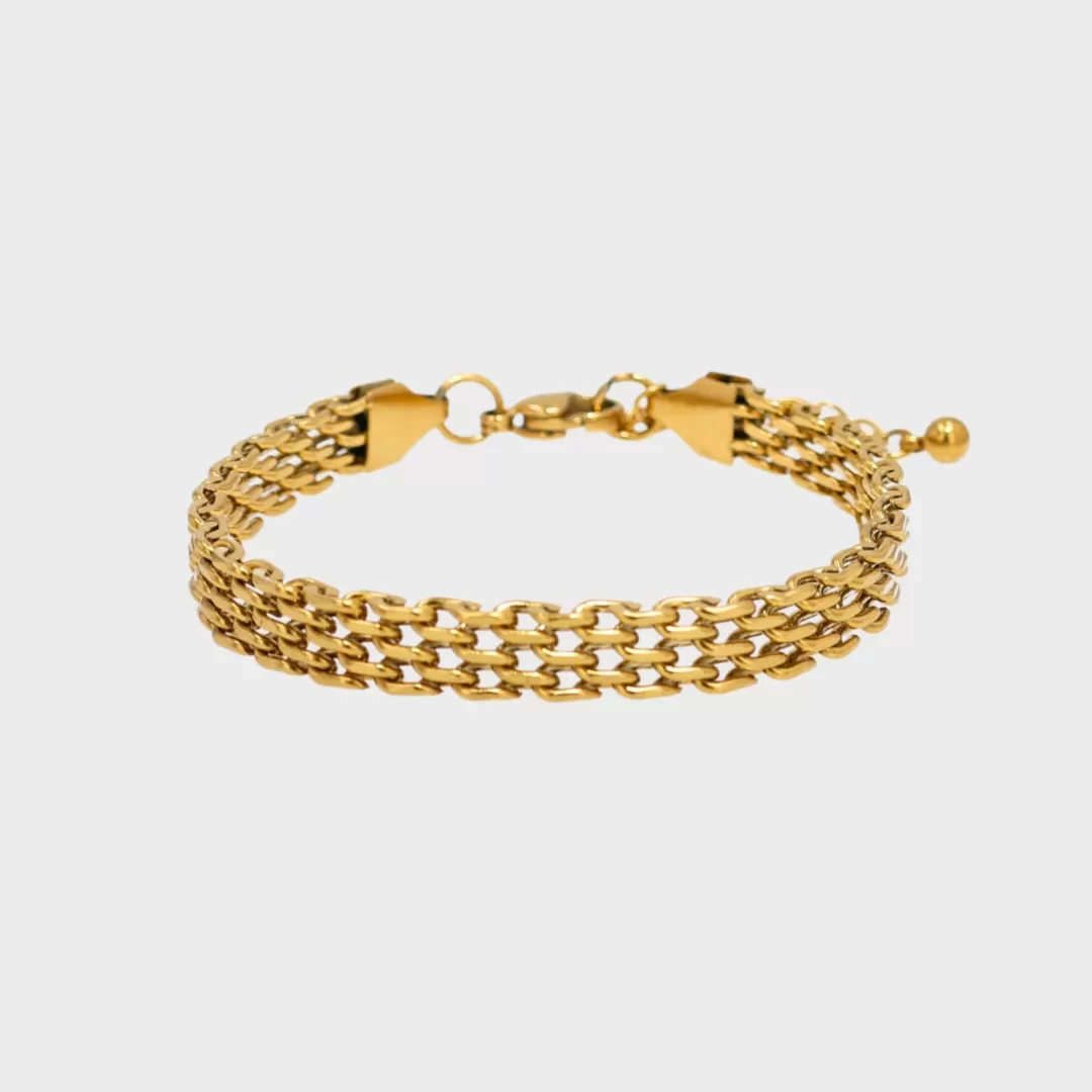 Outlet Winther Studio Mesh Armbånd Guld