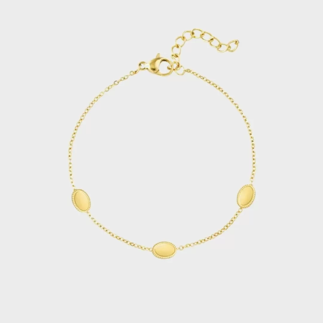 Cheap Winther Studio Plate Charm Armbånd Guld