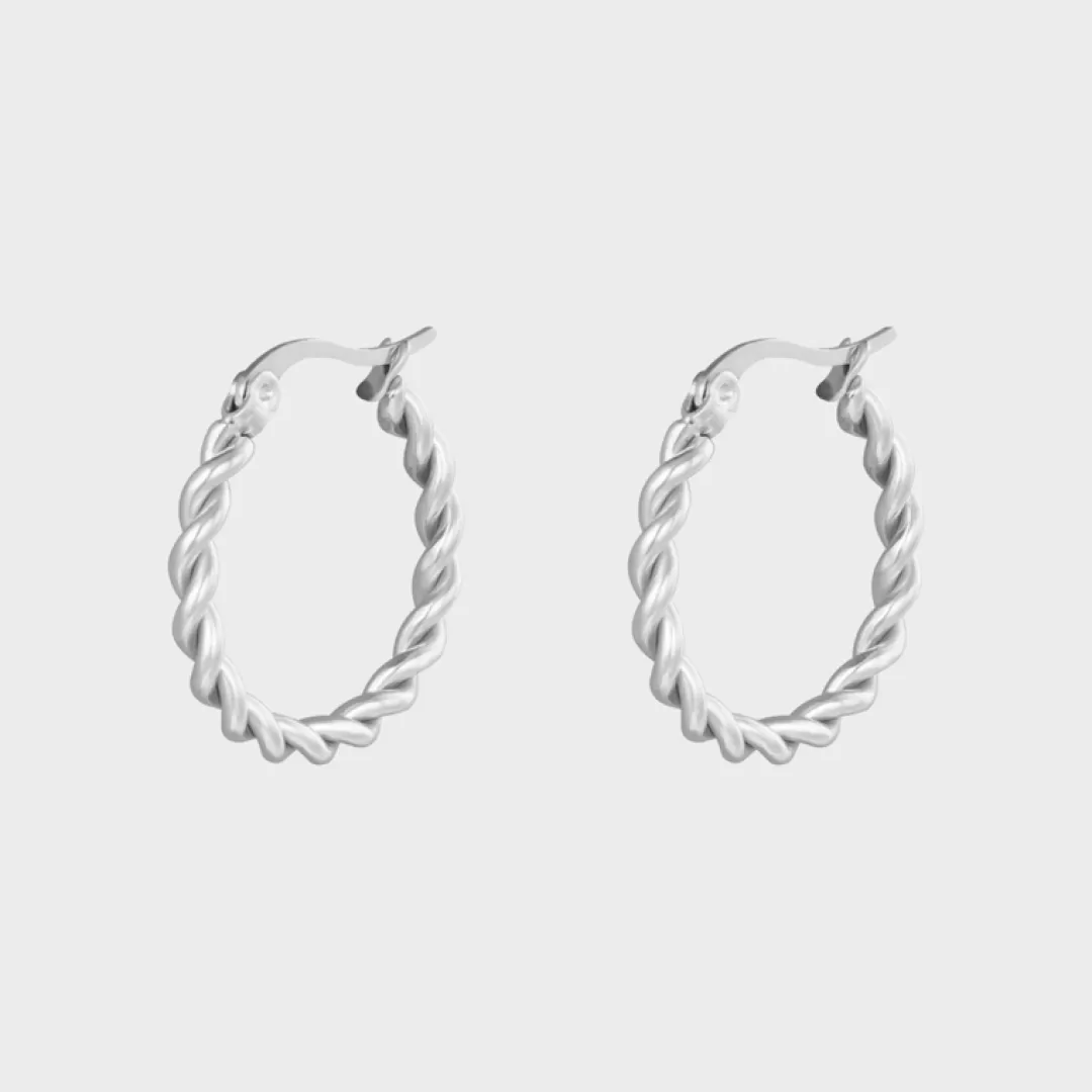 Fashion Winther Studio Twined Hoops 2,2cm Sølv